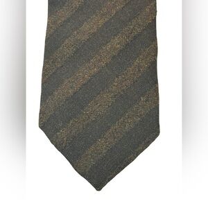 Ermenegildo Zegna Wool Cashmere Mohair Silk Stripe Tie Italy